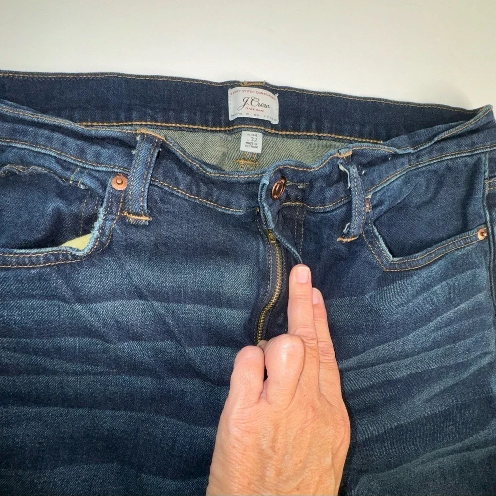 J Crew 250 Skinny Stretch on Demand jean in dark worn-in wash AB689
